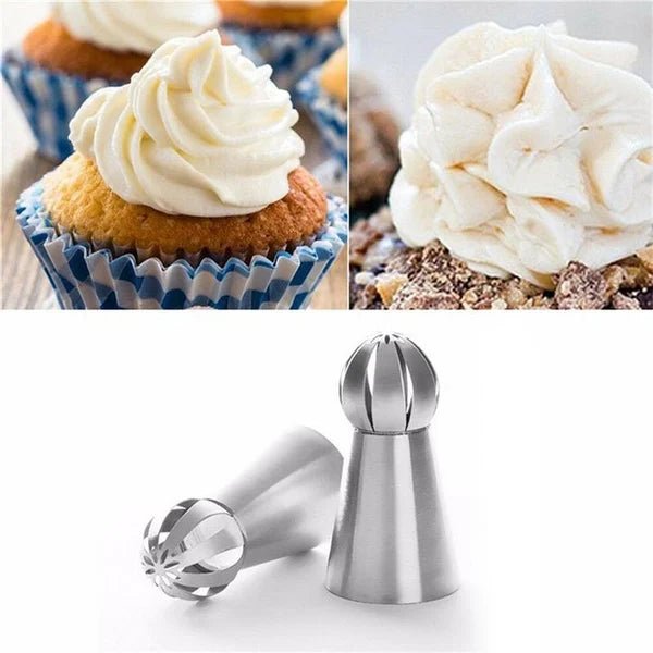 Cake Decorating Kit featuring stainless steel nozzles and piping bags, 8-piece set ideal for creating beautiful cupcakes and cakes. 2