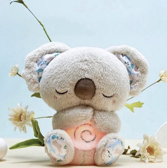 Calming plush toy featuring soothing breathing sounds and relaxing music, designed for stress relief, ultra-soft texture, suitable for all ages. 0
