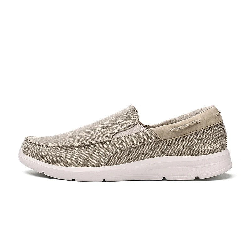 Lightweight women's canvas loafers featuring a breathable upper and flexible sole, perfect for casual wear and easy slip-on style. 5