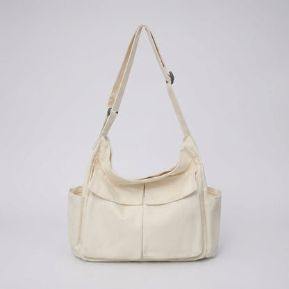 Canvas Messenger Bag with Adjustable Strap and Multiple Pockets – Durable Reinforced Design 7