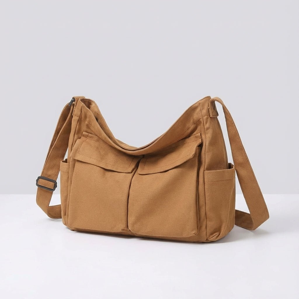 Canvas Messenger Bag with Adjustable Strap and Multiple Pockets – Durable Reinforced Design 5