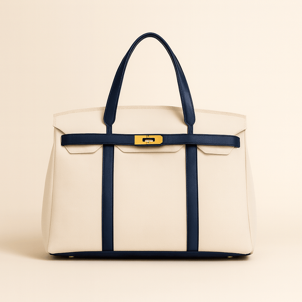Durable canvas tote bag with reinforced steel details, stylish design, and spacious dimensions of 40x30x20 cm, perfect for shopping and everyday 0