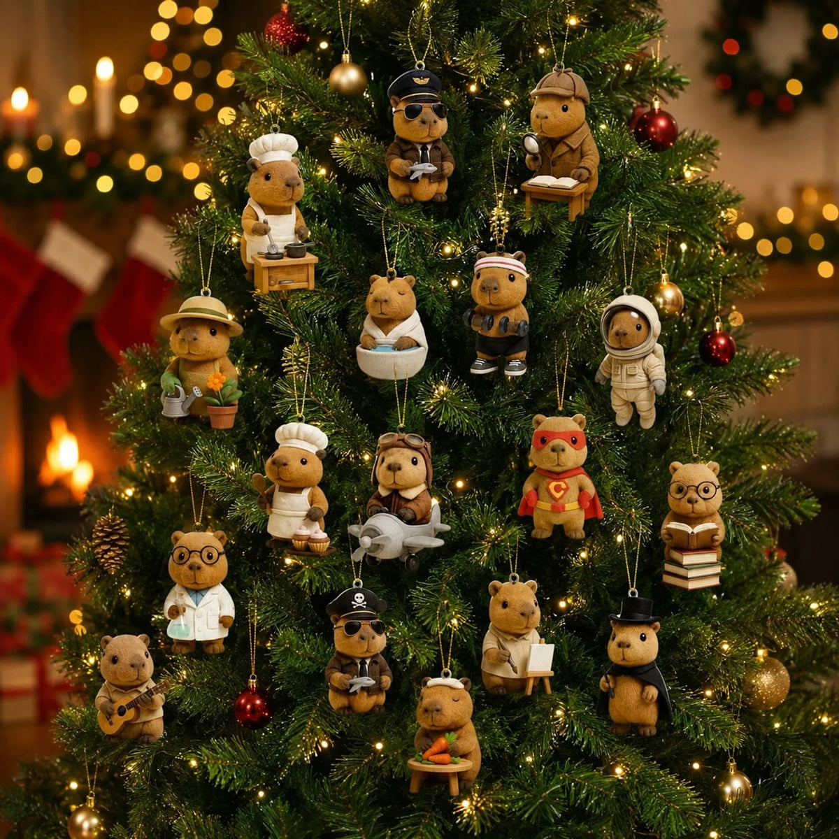 Capybara Advent Calendar 2026 featuring 24 festive figurines for kids, designed for a fun Christmas countdown experience. 3
