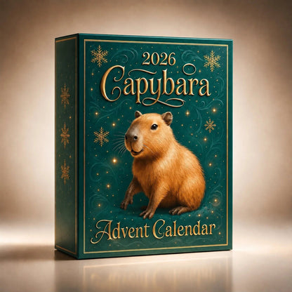 Capybara Advent Calendar 2026 featuring 24 festive figurines for kids, designed for a fun Christmas countdown experience. 5