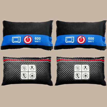 Car dehumidifier bag made of reusable silica gel, designed for effective moisture absorption and odor control, compact size for easy placement in vehicles. 2