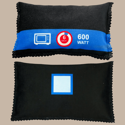 Car dehumidifier bag made of reusable silica gel, designed for effective moisture absorption and odor control, compact size for easy placement in vehicles. 0