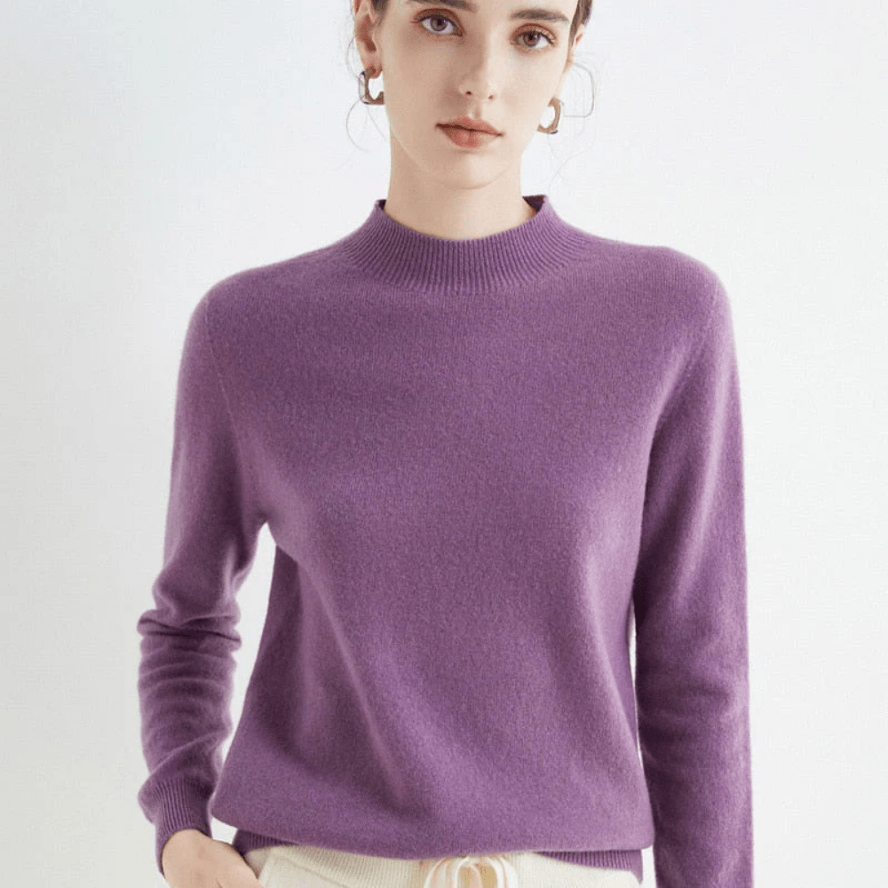 Cashmere silk sweater in a lightweight knit design, perfect for versatile layering in any wardrobe. 13
