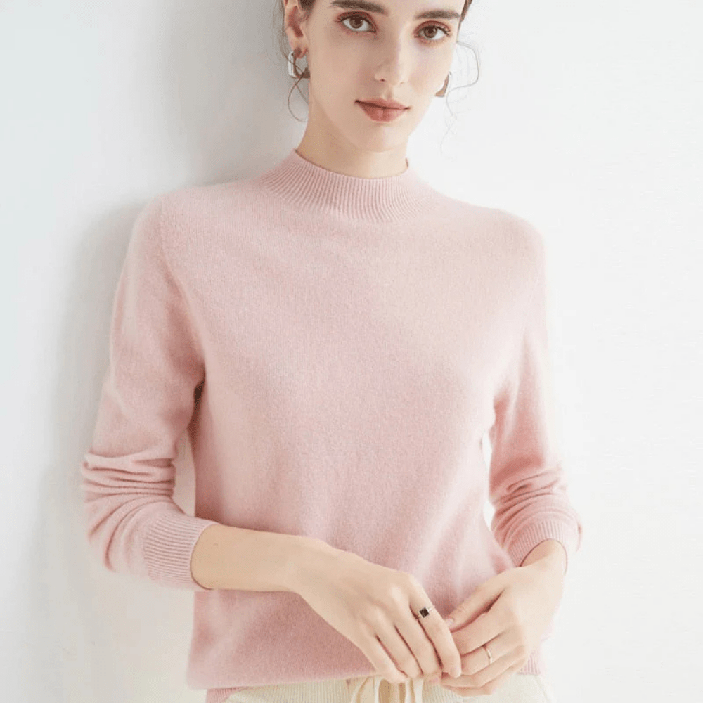 Cashmere silk sweater in a lightweight knit design, perfect for versatile layering in any wardrobe. 5