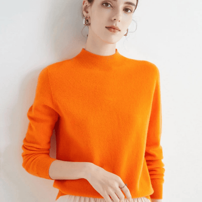 Cashmere silk sweater in a lightweight knit design, perfect for versatile layering in any wardrobe. 0