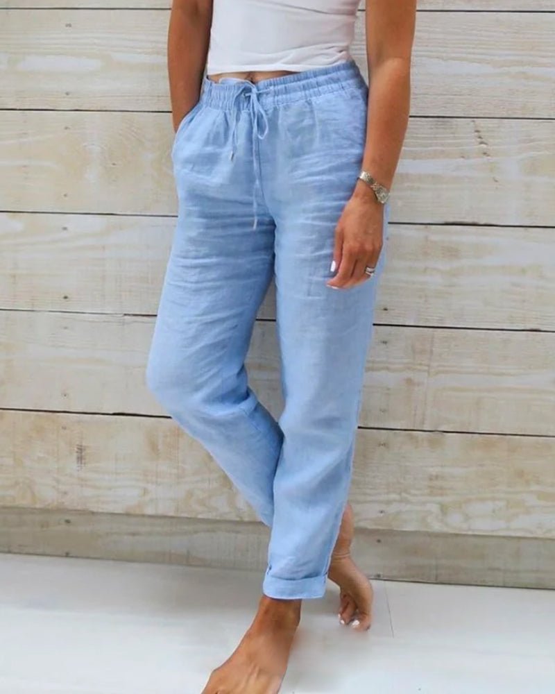 Casual Pants for Women with Elastic Waistband – Timeless Design for Everyday Comfort 1