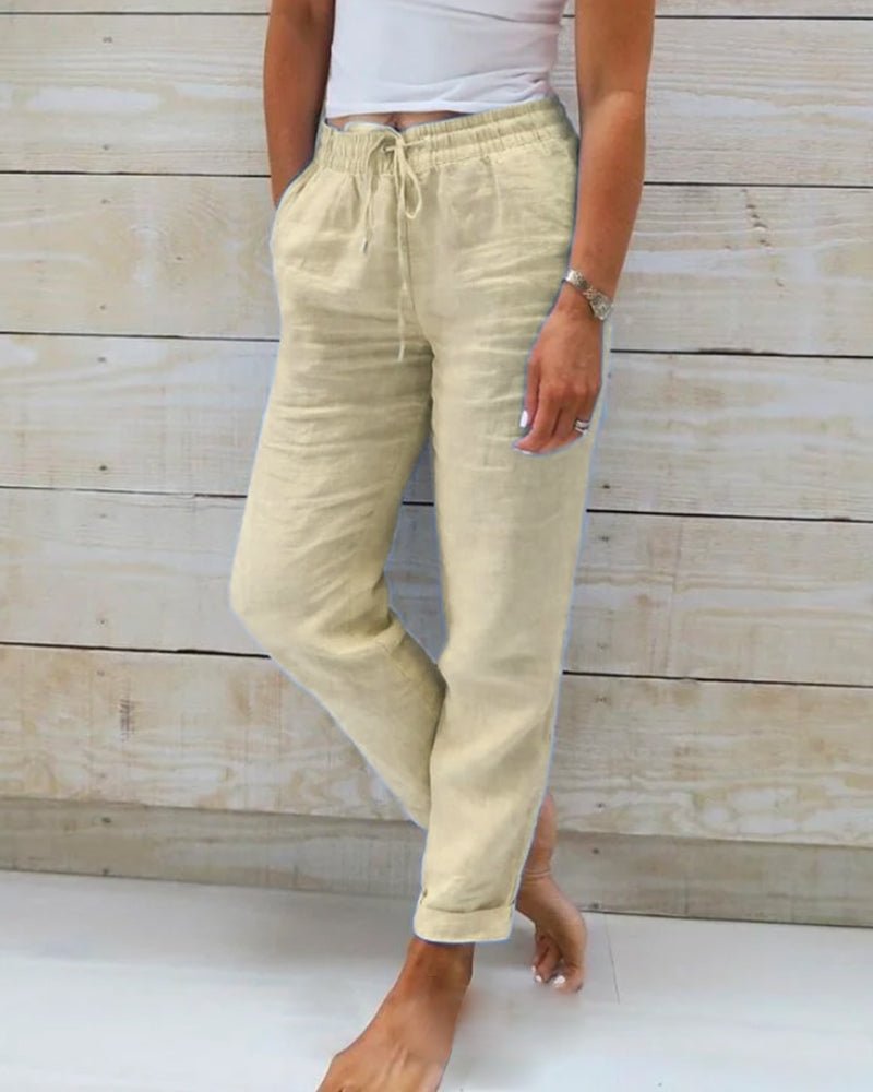 Casual Pants for Women with Elastic Waistband – Timeless Design for Everyday Comfort 0