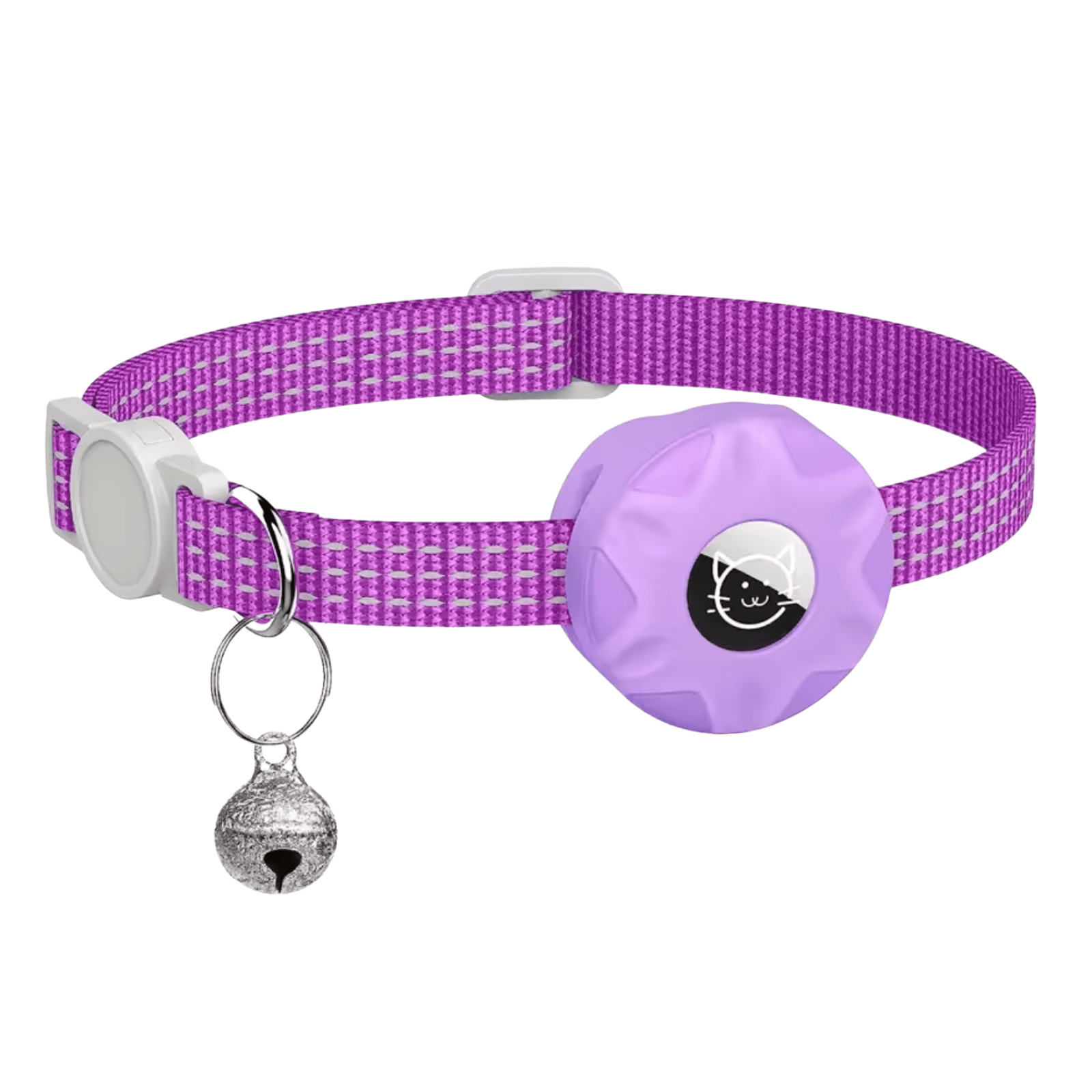 Cat Tracker Collar featuring Bluetooth Location Tracking and a Reflective Safety Design for enhanced visibility and pet safety. 9