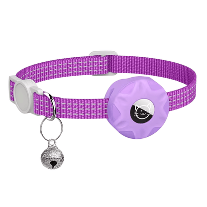 Cat Tracker Collar featuring Bluetooth Location Tracking and a Reflective Safety Design for enhanced visibility and pet safety. 9