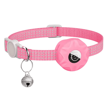Cat Tracker Collar featuring Bluetooth Location Tracking and a Reflective Safety Design for enhanced visibility and pet safety. 11