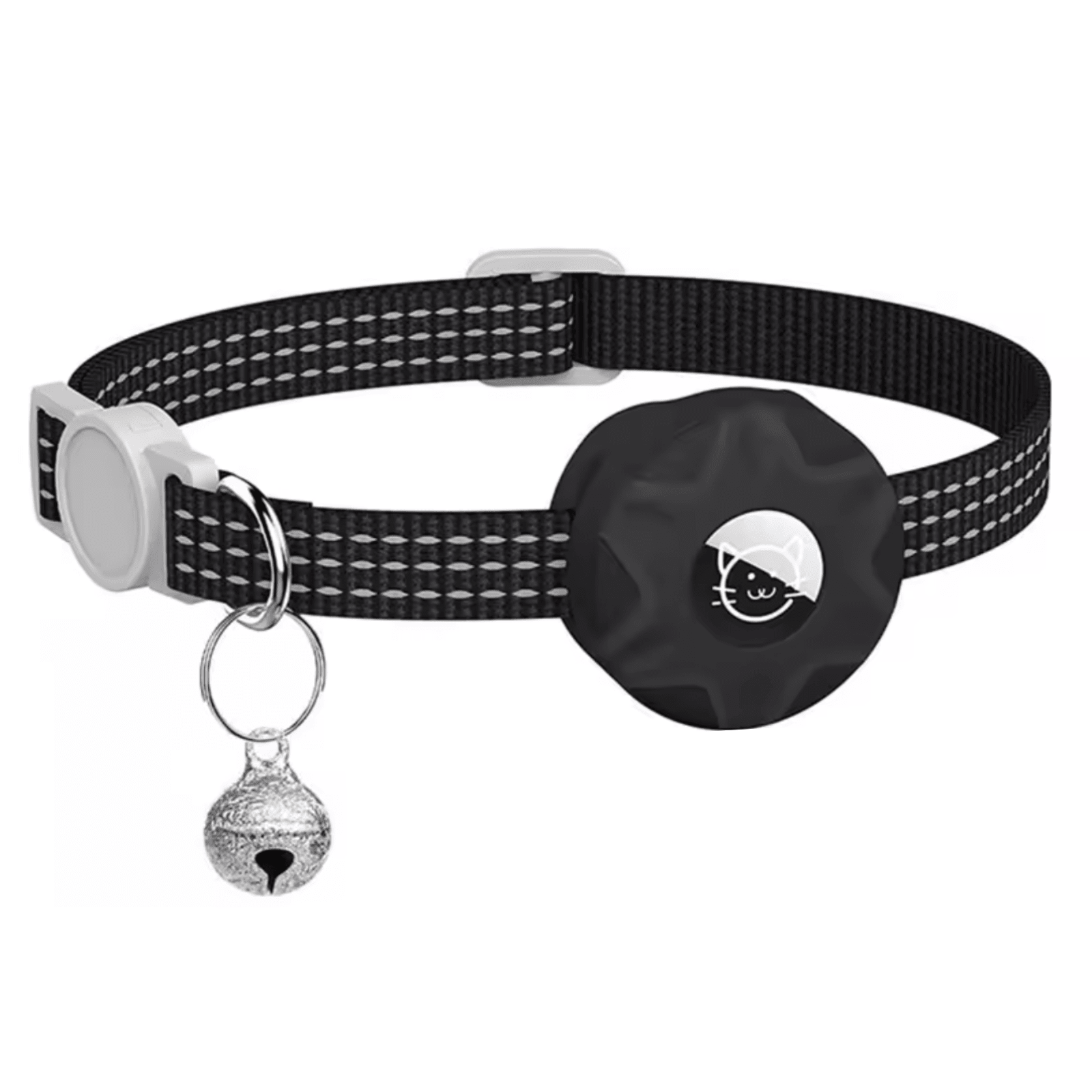 Cat Tracker Collar featuring Bluetooth Location Tracking and a Reflective Safety Design for enhanced visibility and pet safety. 0