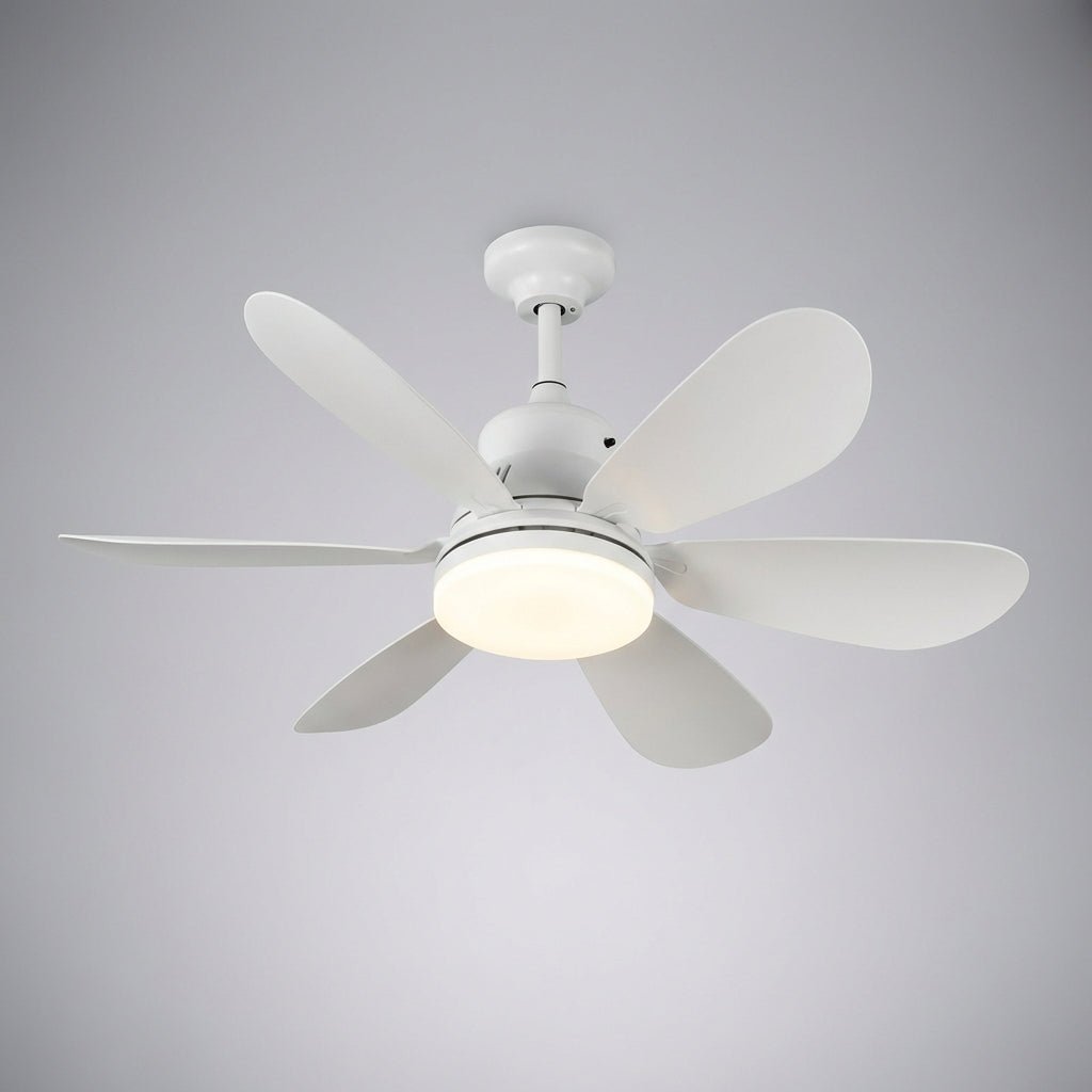 Ceiling lamp featuring a modern design with dimmable LED lights, remote control functionality, and a whisper-quiet fan, providing 4500 lum 0