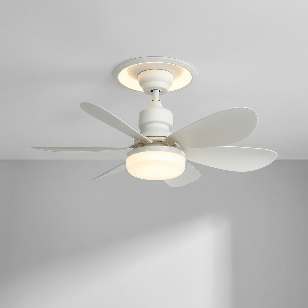 Ceiling lamp featuring a modern design with dimmable LED lights, remote control functionality, and a whisper-quiet fan, providing 4500 lum 2