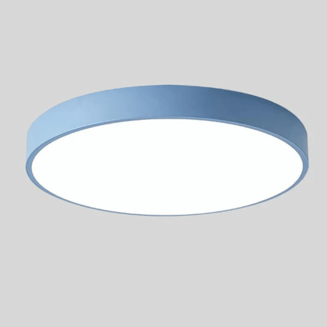 Ceiling Lamp with Flat Diffuser and Disc Frame