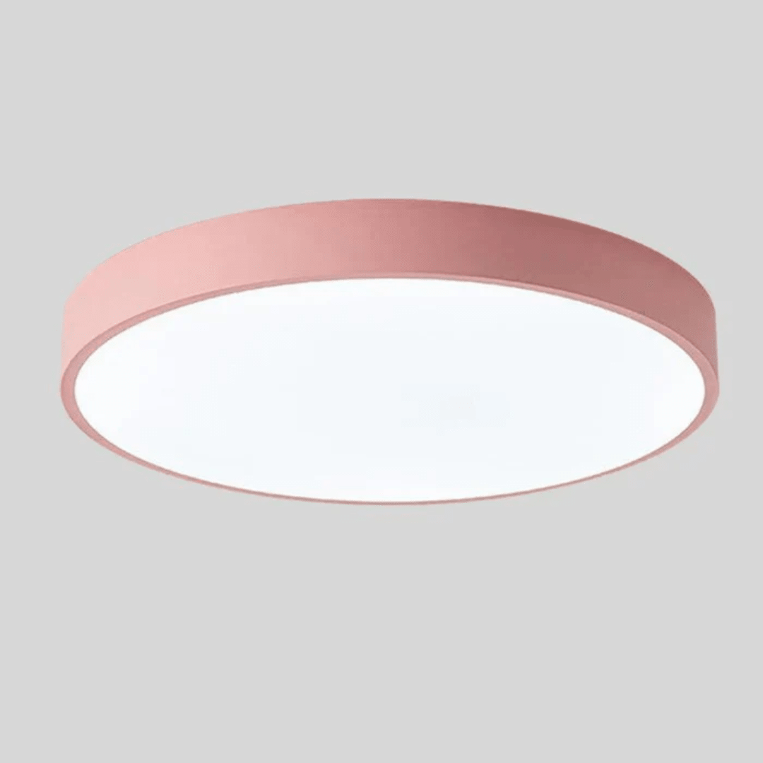 Ceiling Lamp with Flat Diffuser and Disc Frame