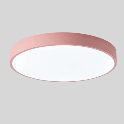 Ceiling Lamp with Flat Diffuser and Disc Frame