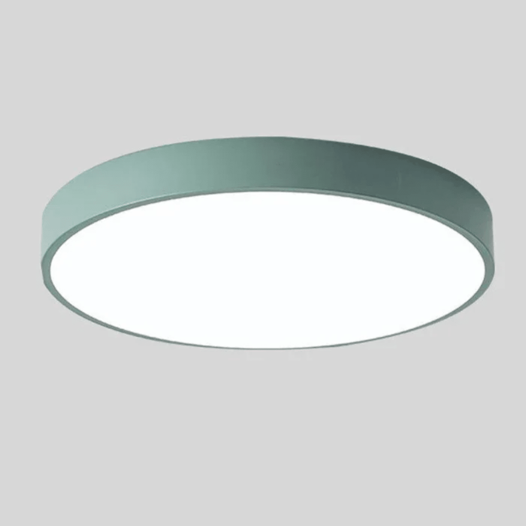 Ceiling Lamp with Flat Diffuser and Disc Frame