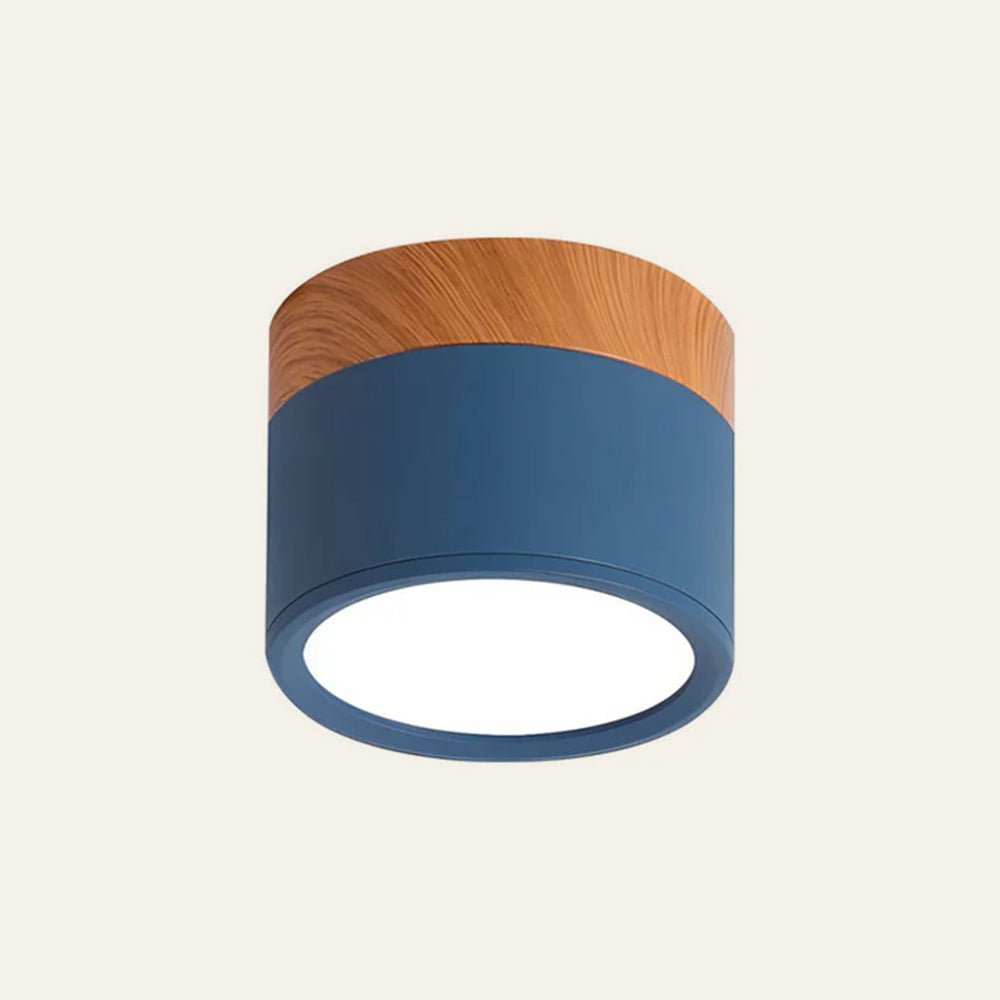 Ceiling lamp featuring integrated LED lights and a stylish wooden accent, designed in modern Scandinavian style, perfect for enhancing home decor. 13