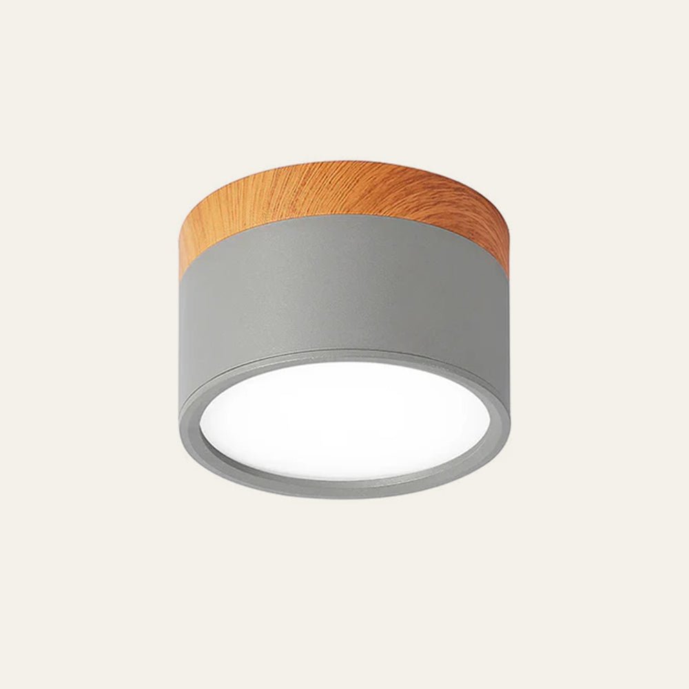 Ceiling lamp featuring integrated LED lights and a stylish wooden accent, designed in modern Scandinavian style, perfect for enhancing home decor. 14