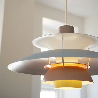 Scandinavian design ceiling lamp featuring a modern flush mount style, perfect for dining rooms, made from durable metal alloy. 5