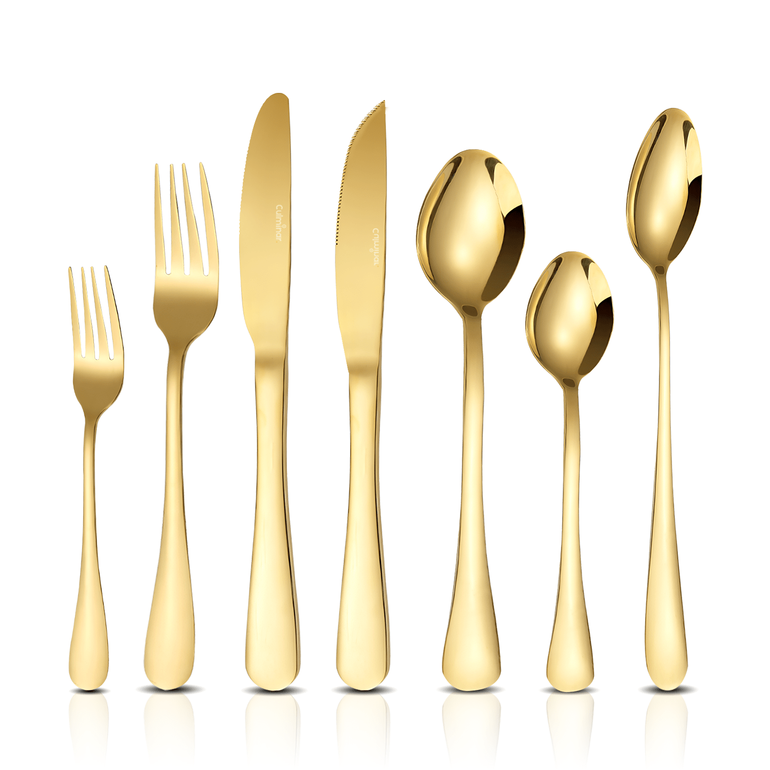 Champagne gold cutlery set for 4, featuring 28-piece stainless steel flatware including steak knives, elegant and stylish design perfect for dining and 0