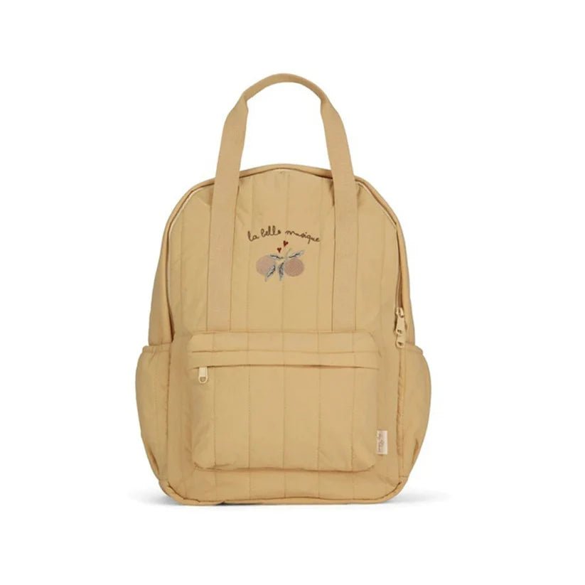 Children's backpack made from durable polyester featuring a stylish multi-colored plaid design, lightweight construction, and ergonomic shape for comfort. 6
