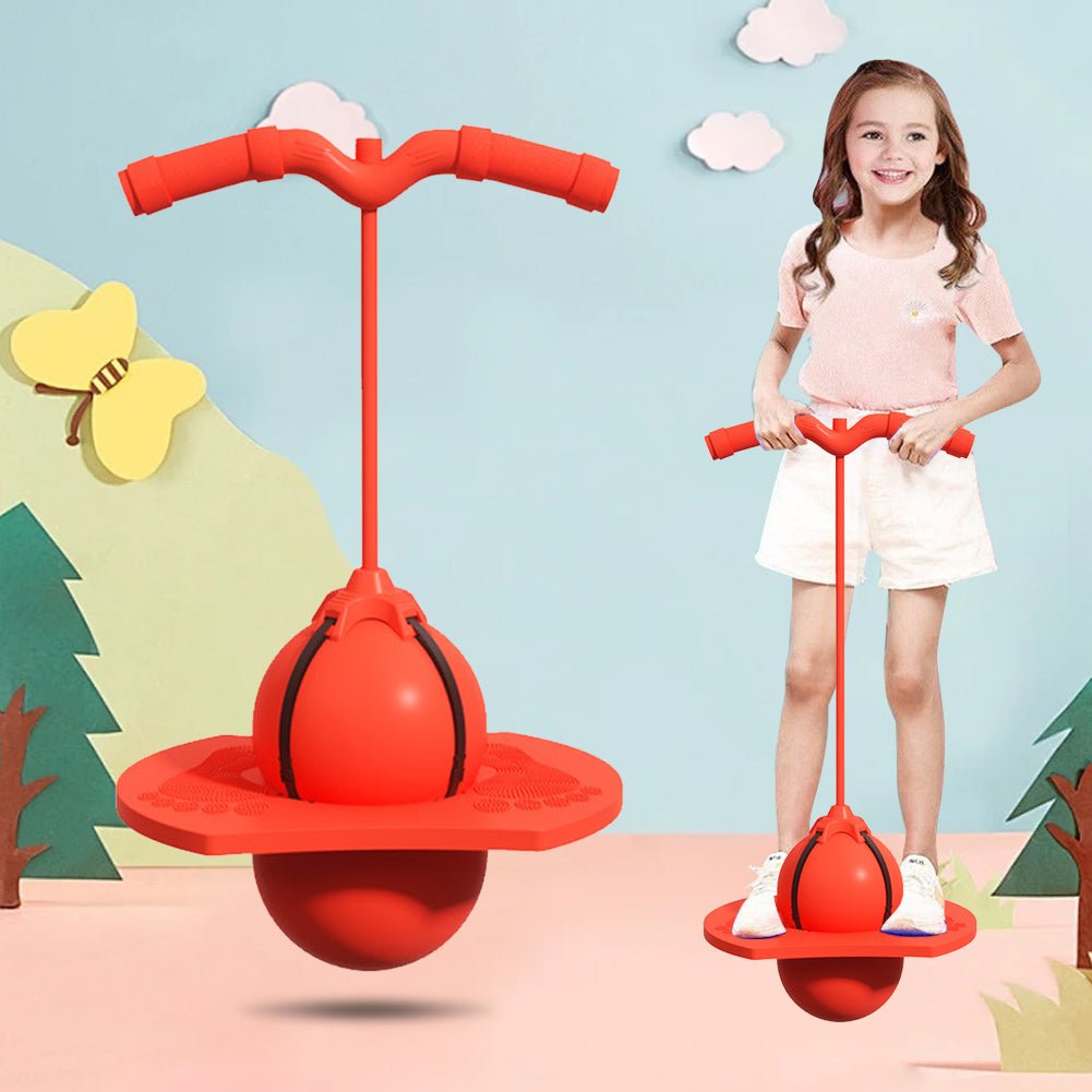 Children's Jumping Ball with Handle, featuring a durable PVC frog design, 66cm size ideal for enhancing balance and coordination in kids. 1