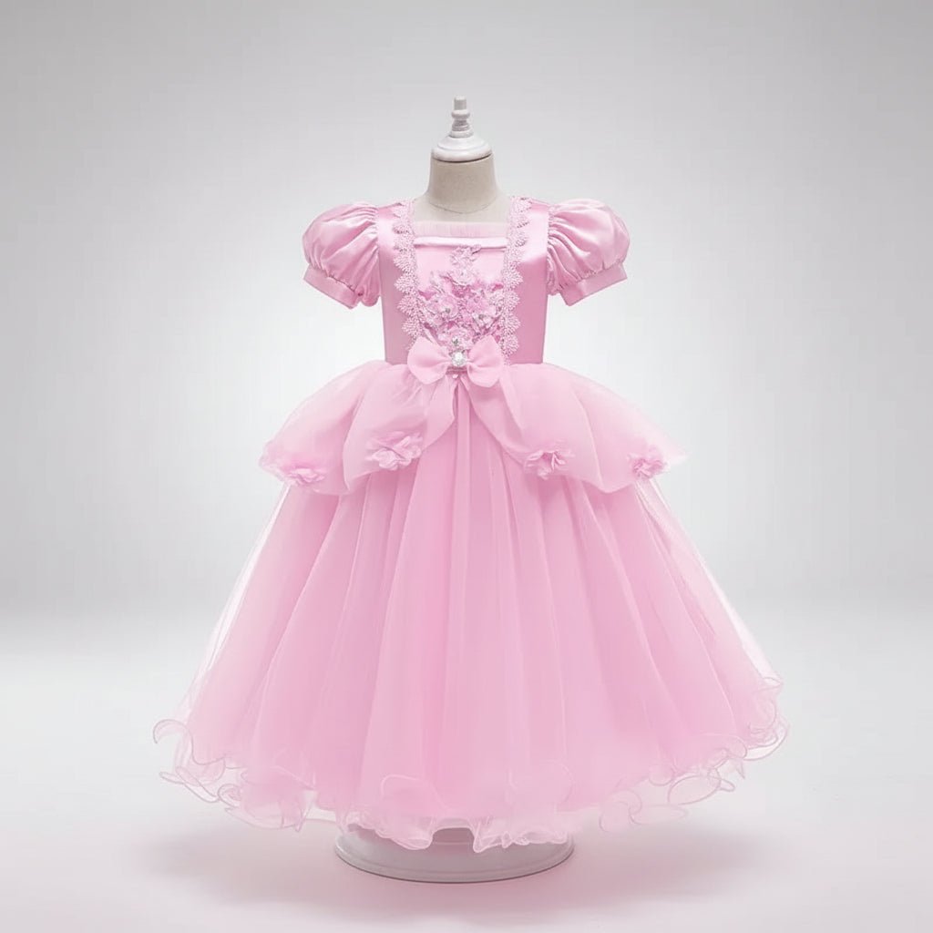 Children's Princess Costume Dress for Halloween and Cosplay featuring a magical design, available in multiple sizes for little girls. 3