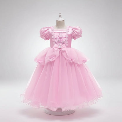 Children's Princess Costume Dress for Halloween and Cosplay featuring a magical design, available in multiple sizes for little girls. 3