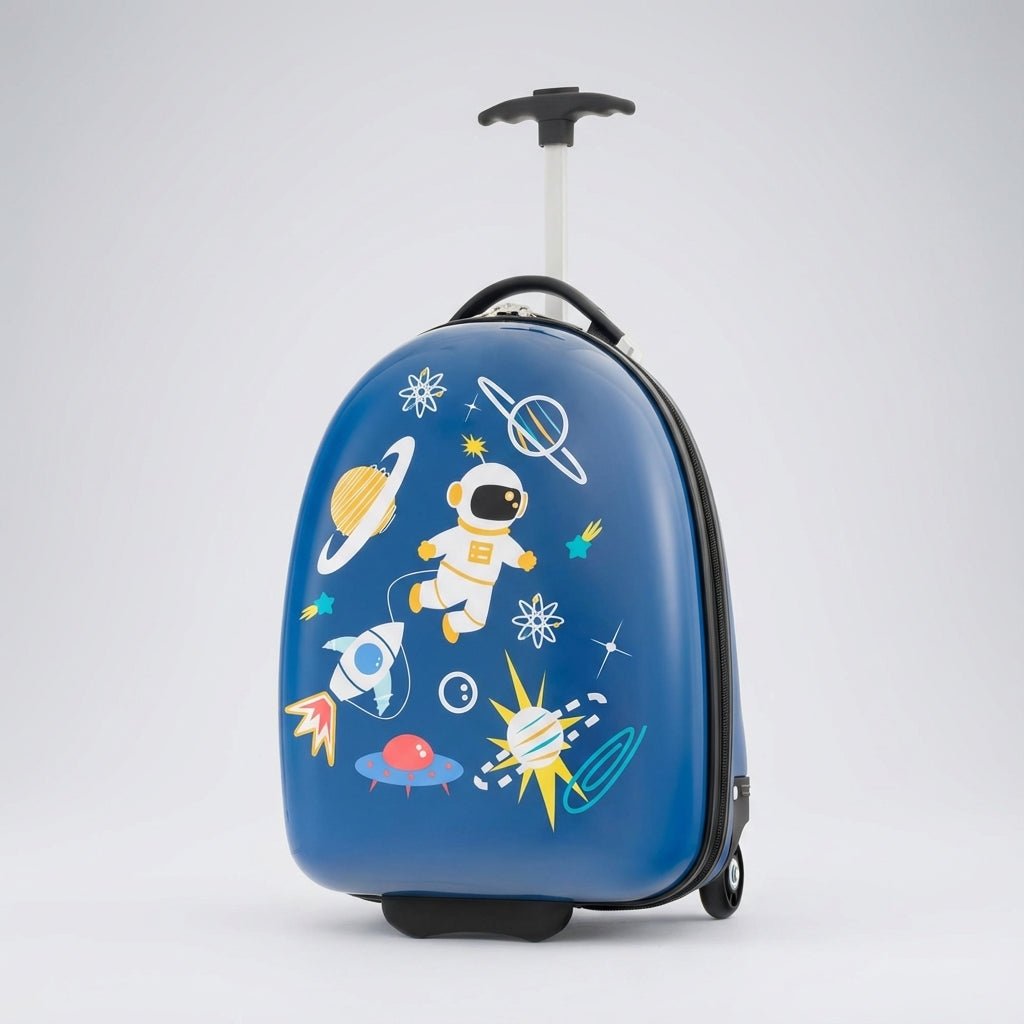 Children's rolling suitcase featuring a lightweight waterproof hard shell, adjustable aluminum handle, and measuring 40cm x 31cm x 25cm, perfect 1
