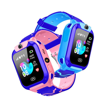 Children's Smartwatch featuring GPS tracking, a built-in camera, and SOS function, designed with a kid-friendly aesthetic for safety and fun. 4