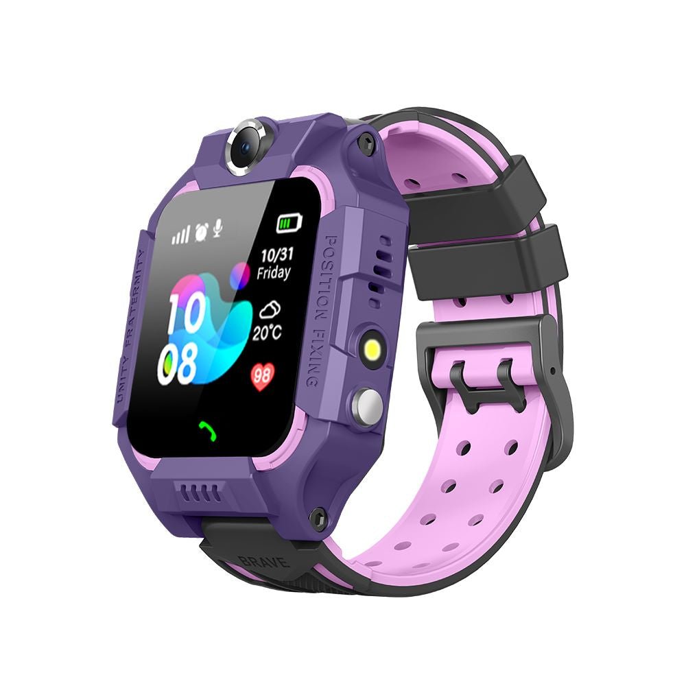 Children's Smartwatch featuring GPS tracking, a built-in camera, and SOS function, designed with a kid-friendly aesthetic for safety and fun. 8