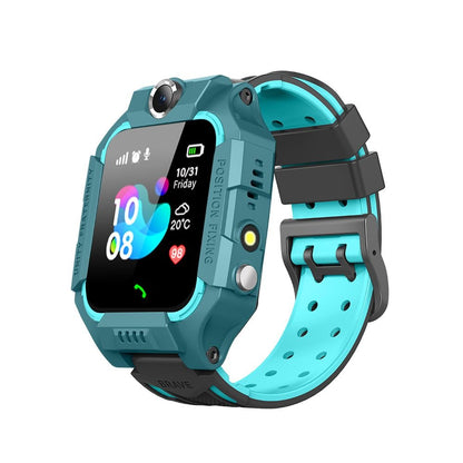 Children's Smartwatch featuring GPS tracking, a built-in camera, and SOS function, designed with a kid-friendly aesthetic for safety and fun. 6