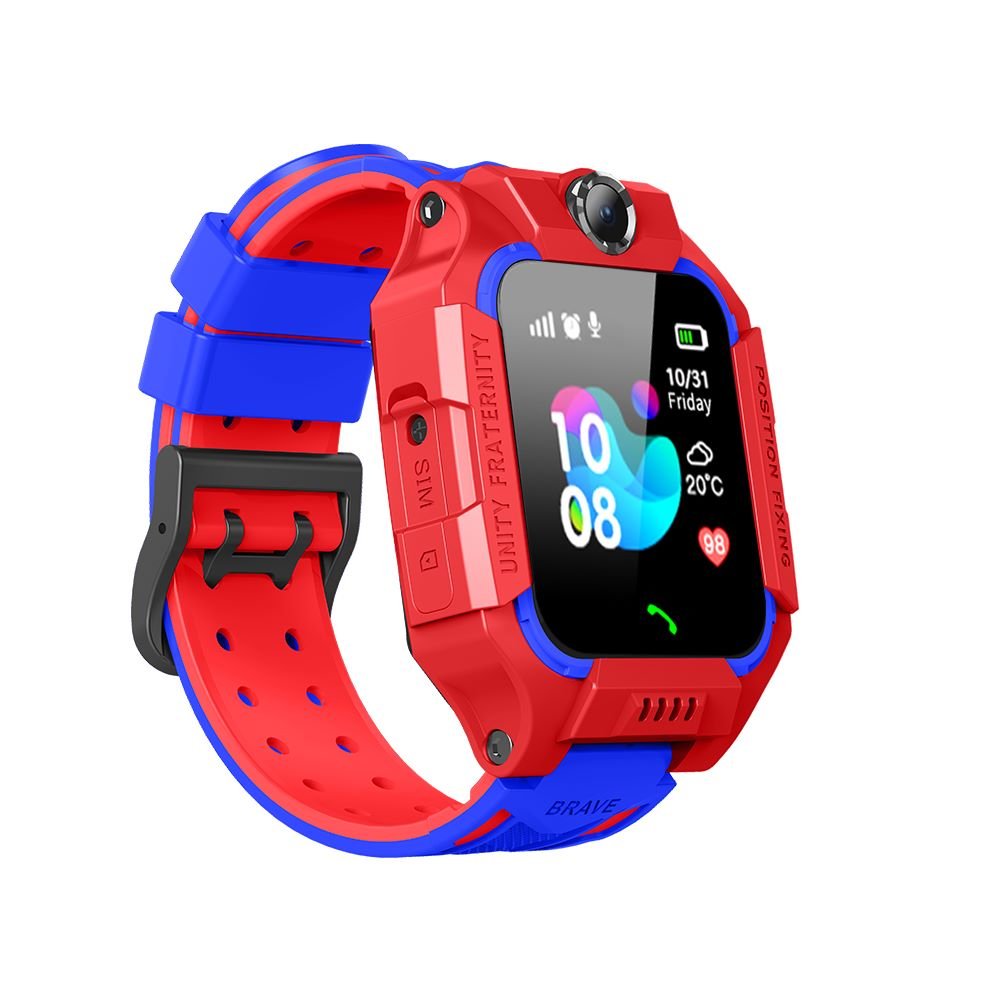 Children's Smartwatch featuring GPS tracking, a built-in camera, and SOS function, designed with a kid-friendly aesthetic for safety and fun. 7