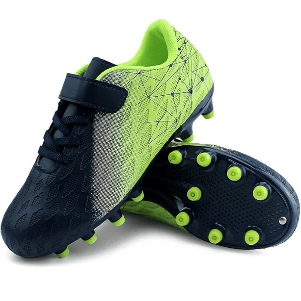 Children's soccer cleats designed for enhanced ball control and grip, featuring a durable construction suitable for firm ground play, perfect for young athletes. 5