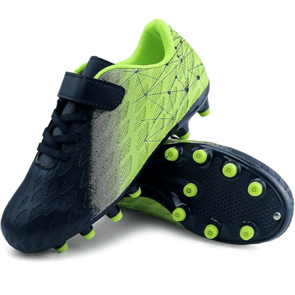 Children's soccer cleats designed for enhanced ball control and grip, featuring a durable construction suitable for firm ground play, perfect for young athletes. 5