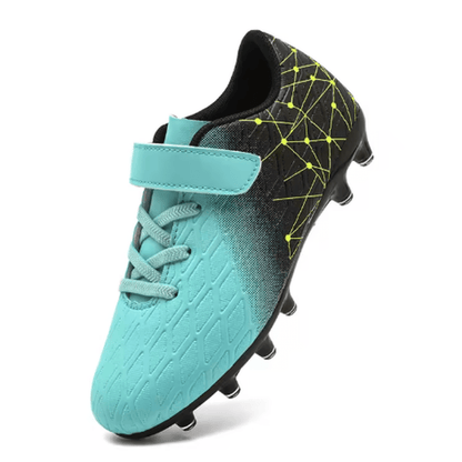 Children's soccer cleats designed for enhanced ball control and grip, featuring a durable construction suitable for firm ground play, perfect for young athletes. 9