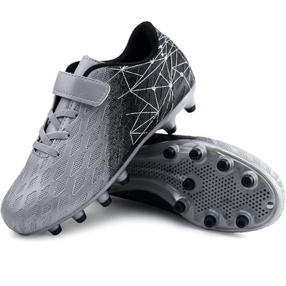 Children's soccer cleats designed for enhanced ball control and grip, featuring a durable construction suitable for firm ground play, perfect for young athletes. 3