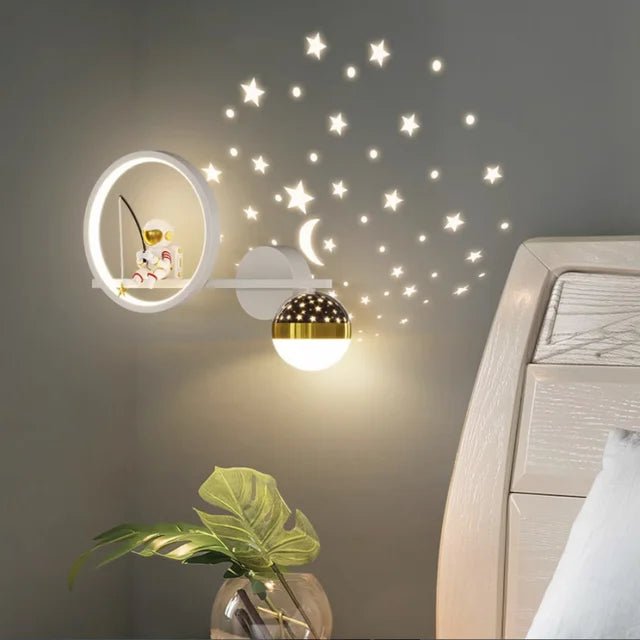 Children's wall lamp featuring soft lighting, designed for easy installation, made from safe materials suitable for nurseries and playrooms. 0