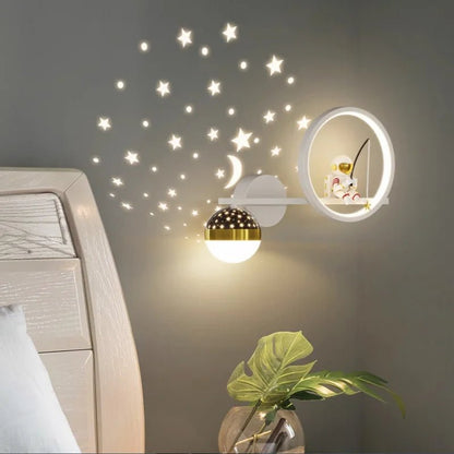 Children's wall lamp featuring soft lighting, designed for easy installation, made from safe materials suitable for nurseries and playrooms. 3