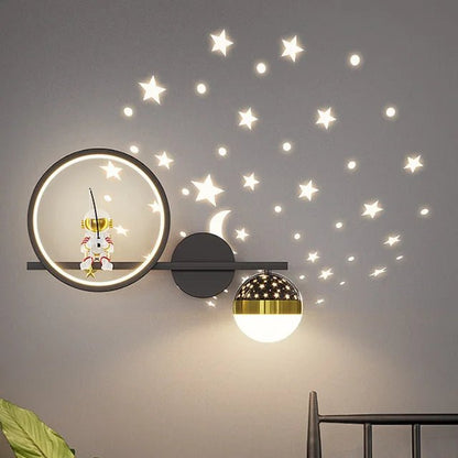 Children's wall lamp featuring soft lighting, designed for easy installation, made from safe materials suitable for nurseries and playrooms. 2