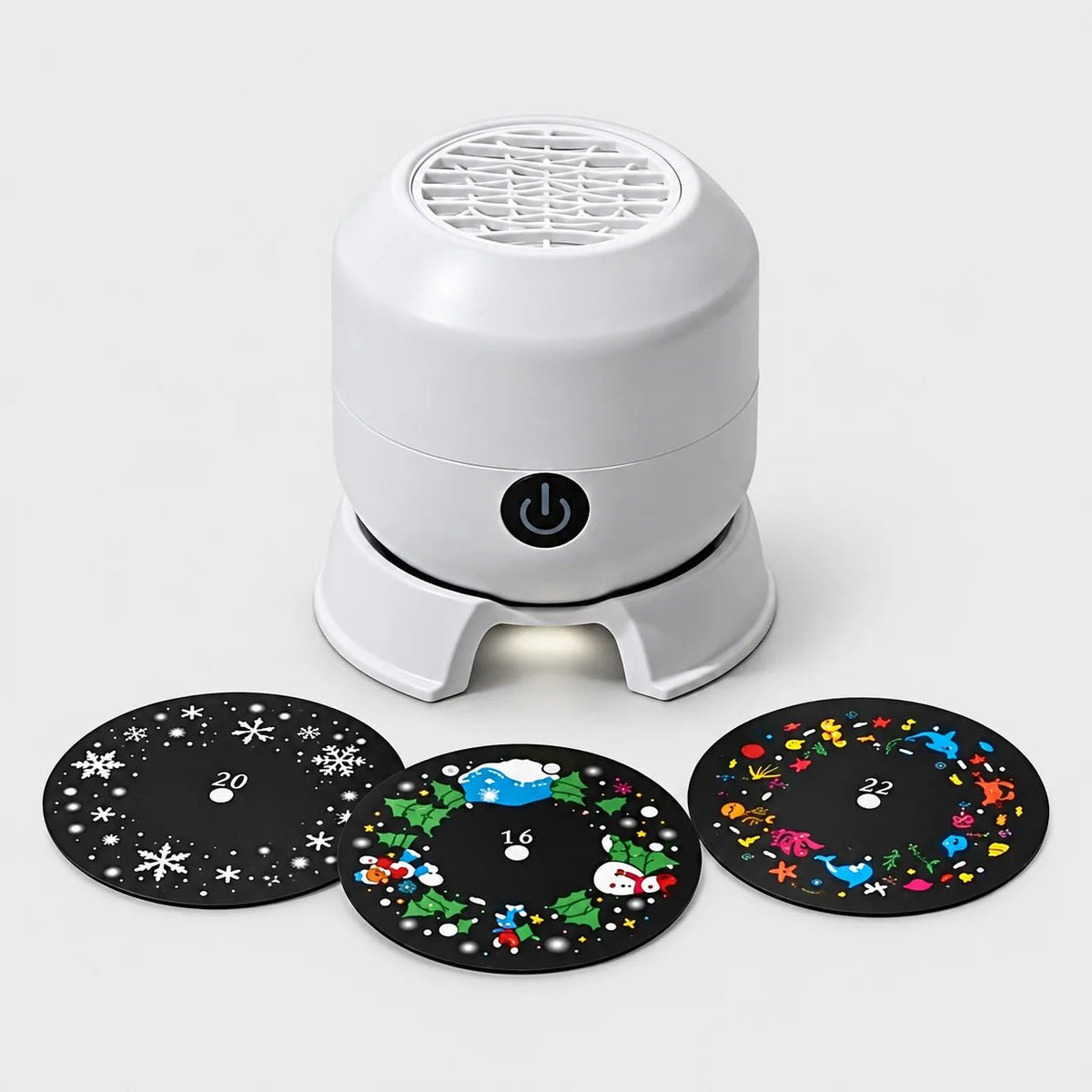 Christmas Projector Night Light featuring 360° adjustable patterns for festive indoor holiday decoration, showcasing vibrant multicolor designs. 5
