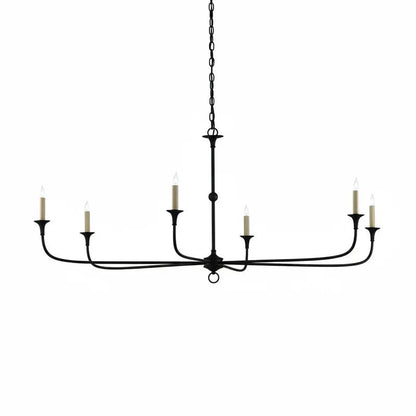 Classic chandelier light in antique brass with a candle-style design, featuring a flexible drop height, perfect for enhancing the elegance of dining rooms and entryways. 14