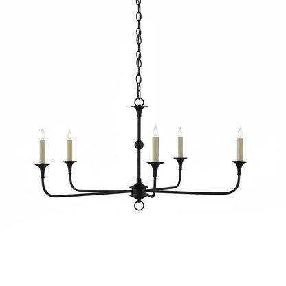 Classic chandelier light in antique brass with a candle-style design, featuring a flexible drop height, perfect for enhancing the elegance of dining rooms and entryways. 12