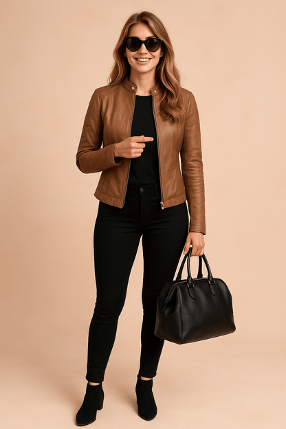 Classic women's jacket featuring a minimalist design, slim cut, and timeless elegance, perfect for versatile styling in any wardrobe. 3