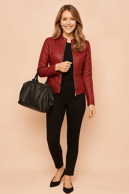 Classic women's jacket featuring a minimalist design, slim cut, and timeless elegance, perfect for versatile styling in any wardrobe. 8